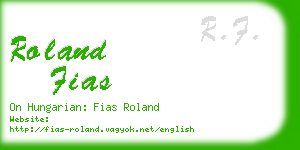 roland fias business card